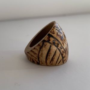 Wood Burned Ring Size 7